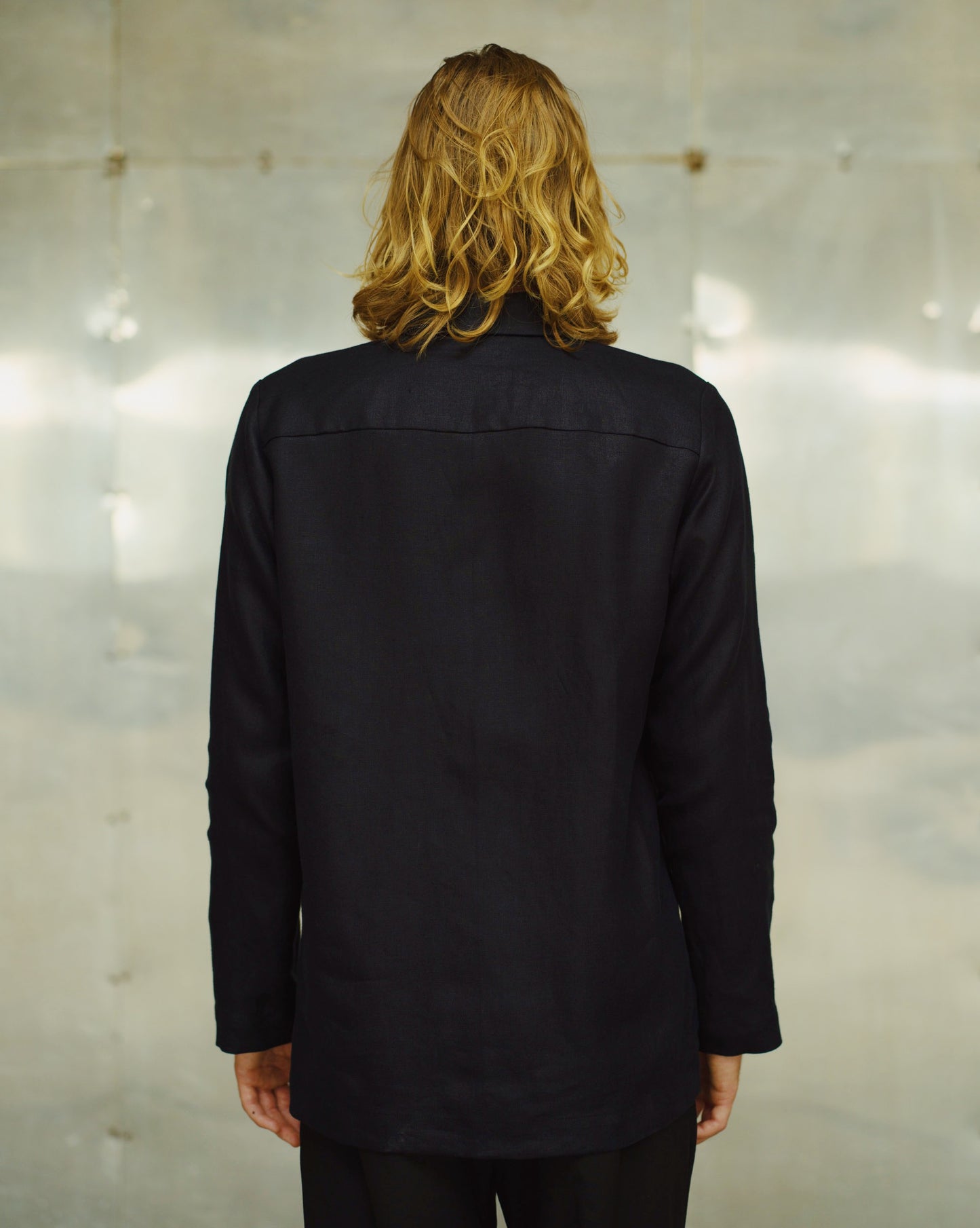 LINEN OVERSHIRT / BLACK