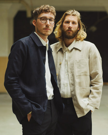 LINEN OVERSHIRT / BLACK